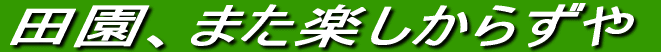 田園、また楽しからずや